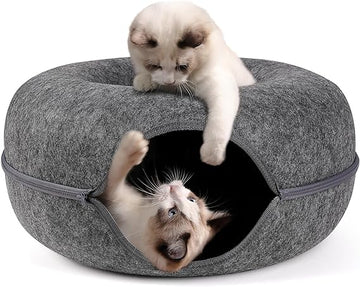 Bininl Cat Donut Tunnel and Peekaboo Cat Cave Bed
